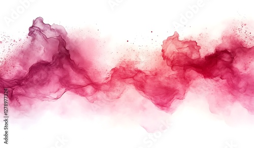 Abstract Watercolor Design with Deep Pink Hues