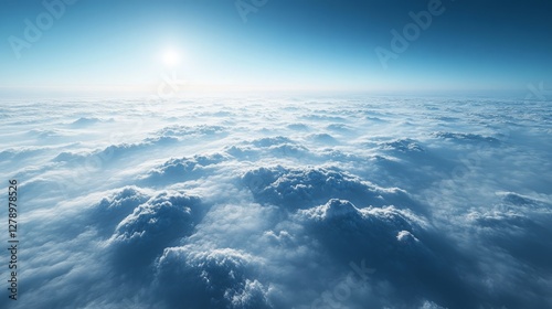 Subtle stratus clouds fading into the distant horizon, with the ozone layer barely perceptible in the upper sky, Stratus Fading Ozone, Distant atmospheric layers