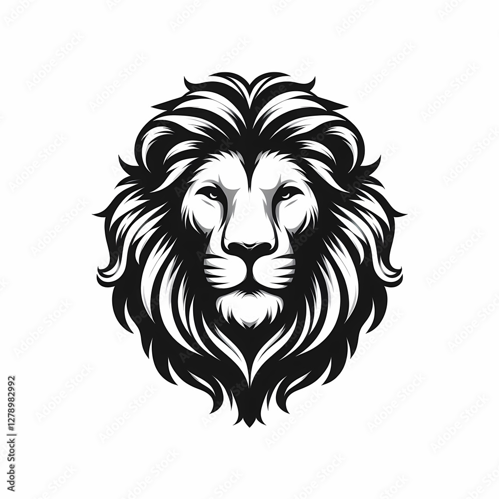 Obraz premium lion head vector image on white background