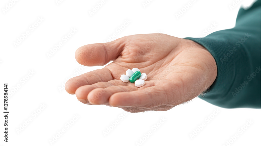 Hands Holding Various Pills and Capsules – Healthcare and Medicine Hands Holding Various Pills and Capsules – Healthcare and Medicine