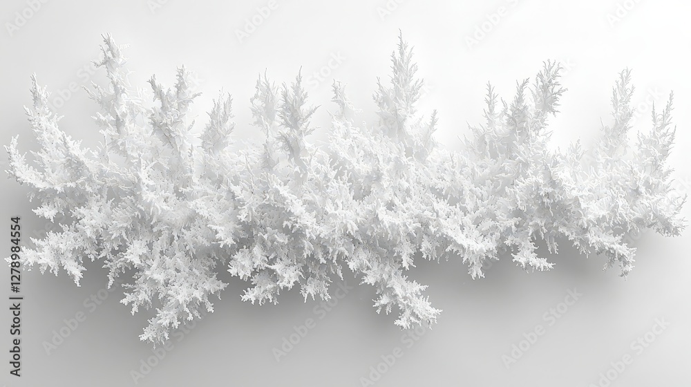 Obraz premium Abstract White Foliage with Delicate Texture on a Light Gray Background