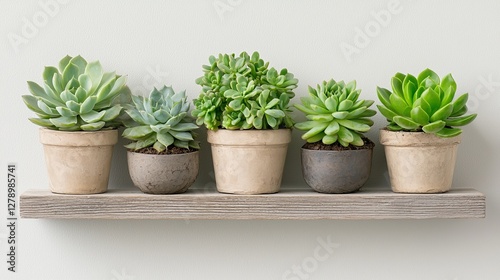 Wallpaper Mural Modern interior succulent garden displayed on floating shelves cozy home decor stylish living space minimalist concept Torontodigital.ca