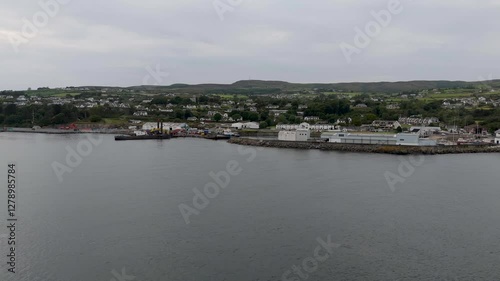 Wallpaper Mural Aerial view of boats in Greencastle in County Donegal, Ireland Torontodigital.ca