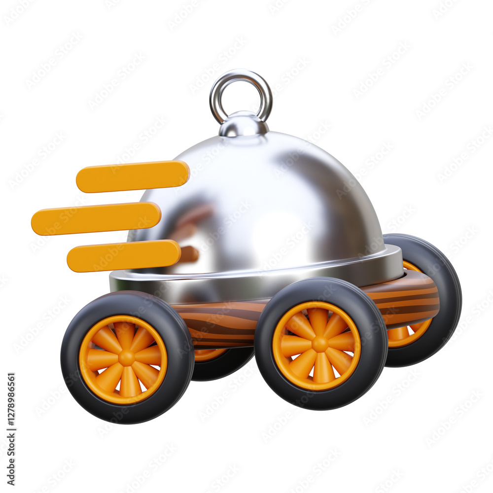 Fototapeta premium Fast food delivery 3D Icon