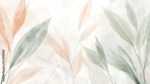 Spring foliage with soft hues and gentle movement creates a harmonious atmosphere in a tranquil natural setting, evoking feelings of renewal and calmness