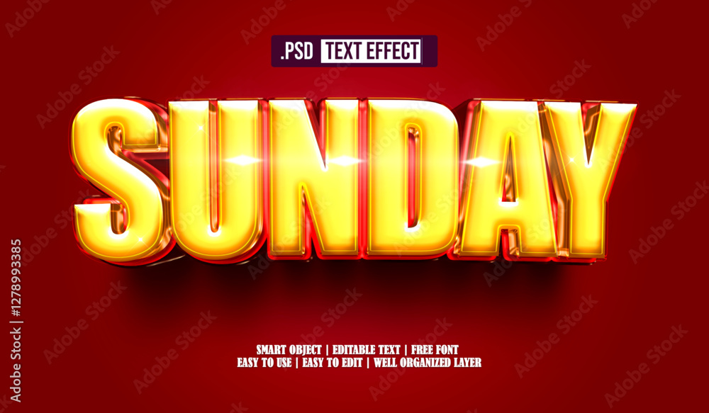 Vector 3d editable text effect with luxury background.