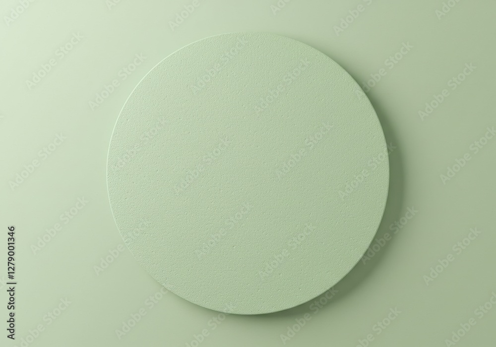 round shape, light green color, textured surface, solid circle, minimal design, pastel hue, matte finish, simple geometry round shape, light green color, textured surface, solid circle, minimal design, pastel hue, matte finish, simple geometry