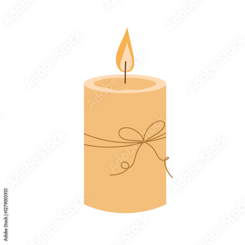 Aroma candles. Cartoon scented wax light, candle with wax and fragrance, spa therapy decoration different shapes. Vector isolated set
