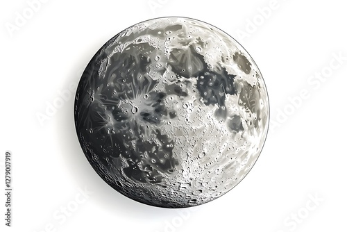 Detailed Illustration of the Moon's Surface photo