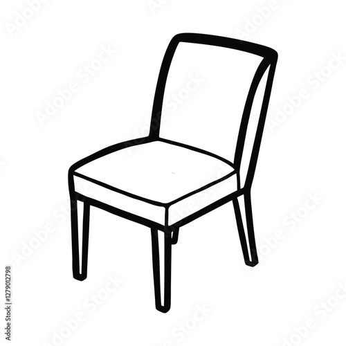 old wooden chair vector illustration