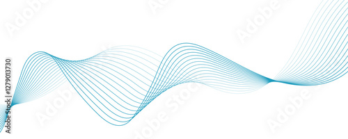 abstract blue wave lines