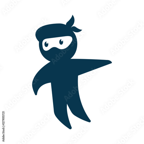 Ninja illustration logo vector template