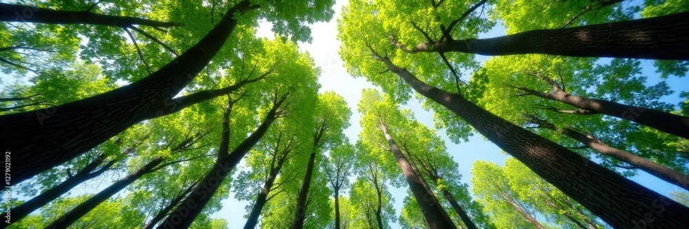Tree branches stretching upwards with a mix of live and dead limbs, contrast, nature, branches Tree branches stretching upwards with a mix of live and dead limbs, contrast, nature, branches