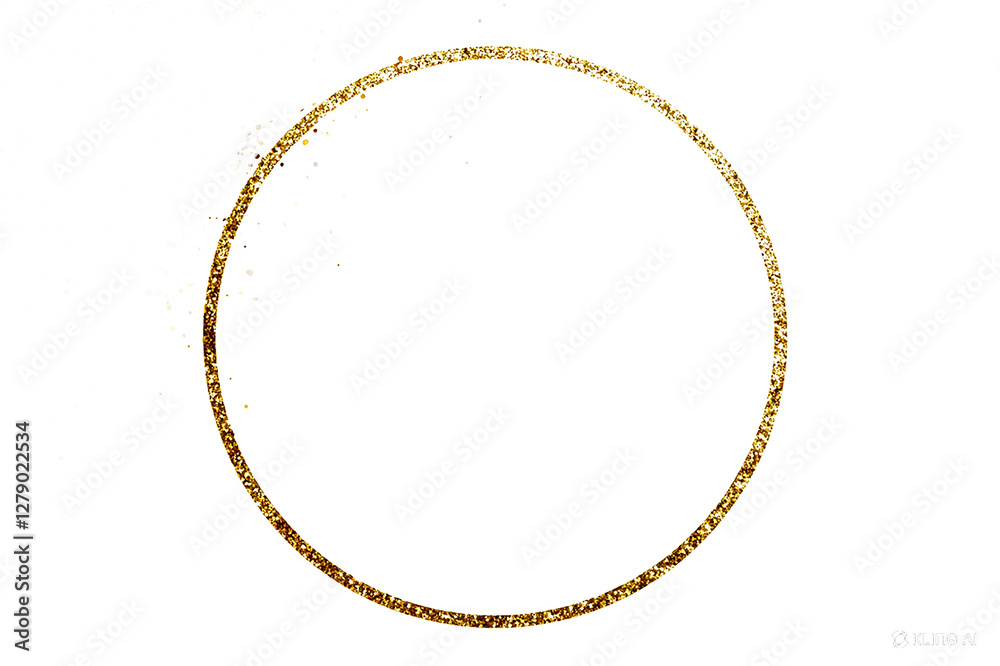 Round gold glitter effect isolated on transparent background Round gold glitter effect isolated on transparent background