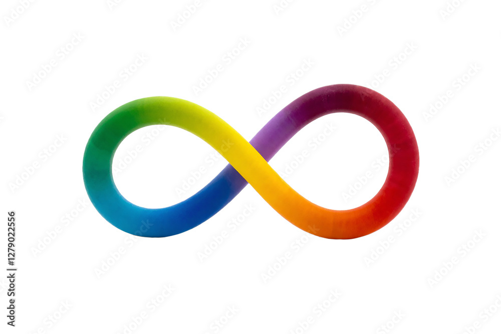 Obraz premium Infinity loop signifies neurodiversity with the concept ADHD isolated on transparent background