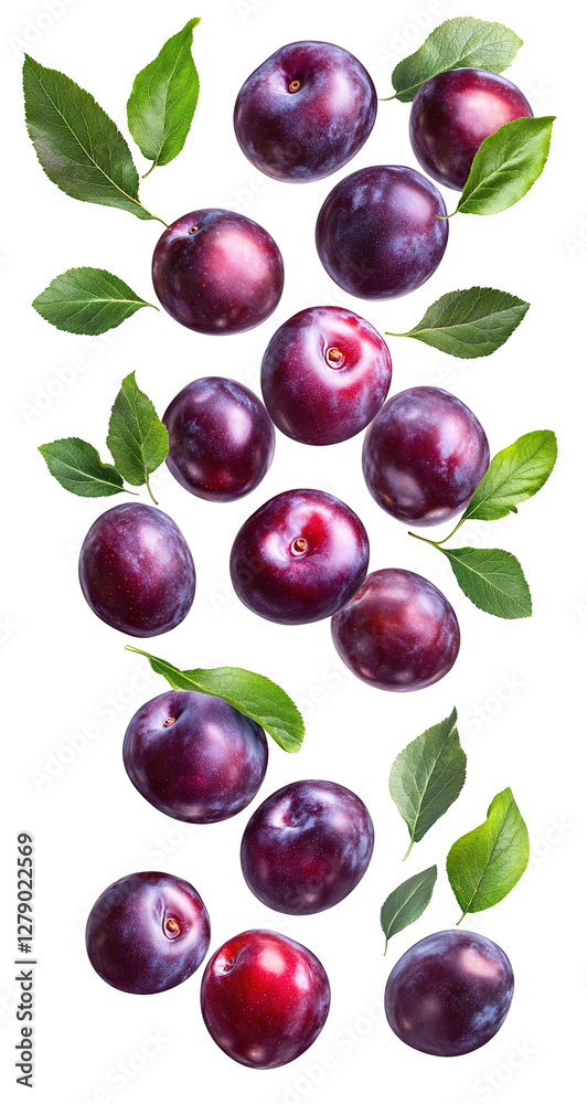 Natural and Fresh Jambul Java Plum isolated on white background Natural and Fresh Jambul Java Plum isolated on white background