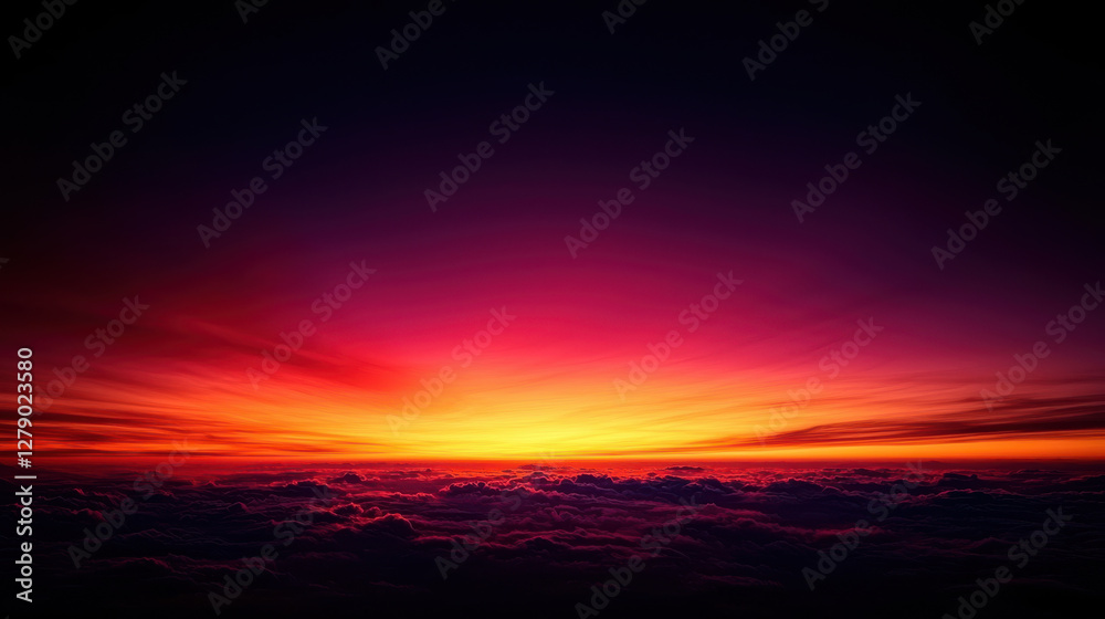 Vibrant sunset with warm red, orange, and deep purple hues Vibrant sunset with warm red, orange, and deep purple hues