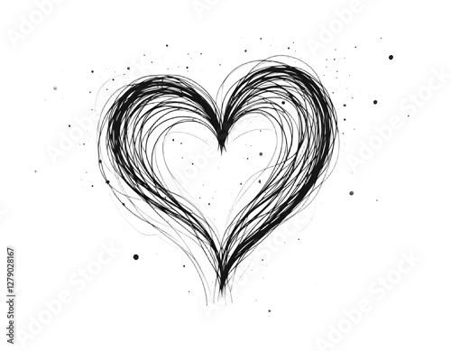 Minimalist One-Line Heart Drawing Representing Love and Connection