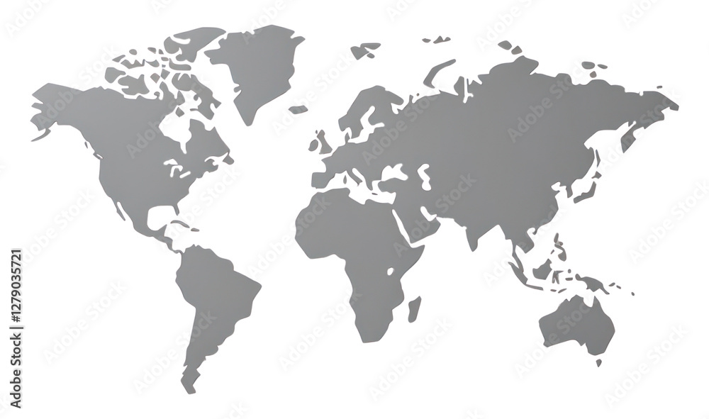 Naklejka premium PNG World map minimalist design world.