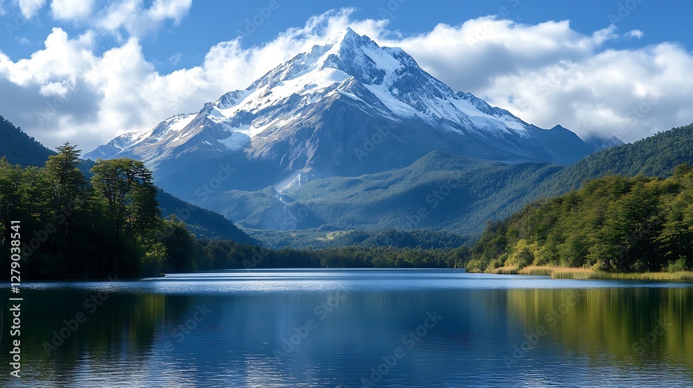 Majestic mountain view over calm lake new zealand nature photography Majestic mountain view over calm lake new zealand nature photography