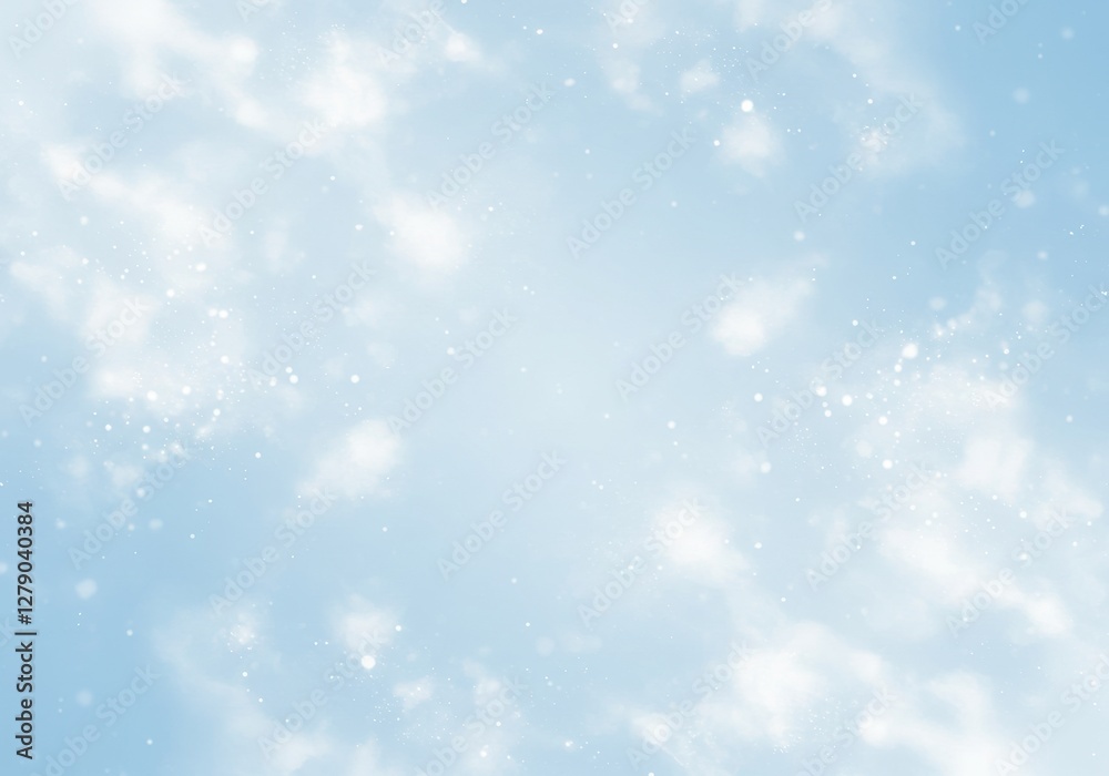 Light blue background, abstract white patterns, soft focus, dreamy atmosphere, cloud-like textures, ethereal, gentle gradients, minimalist design Light blue background, abstract white patterns, soft focus, dreamy atmosphere, cloud-like textures, ethereal, gentle gradients, minimalist design