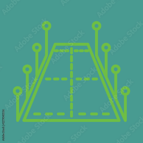 Airport Runway Lights Icon Design