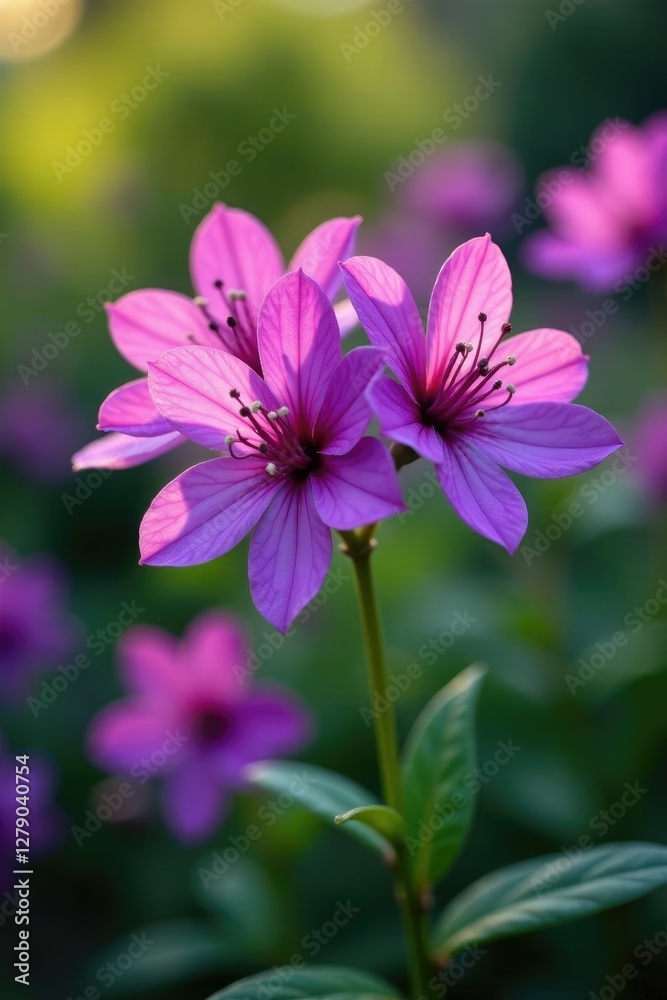 Purple Loropetalum flowers blooming in a garden, botanical, loropetalum Purple Loropetalum flowers blooming in a garden, botanical, loropetalum