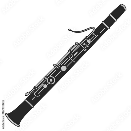 Bassoon silhouette vector illustration
