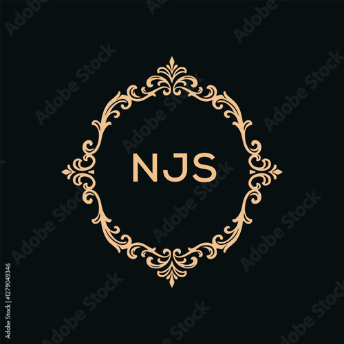 NJS creative minimalist letter logo. photo