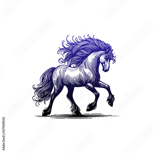 Best aggressive or runnig horse vector design