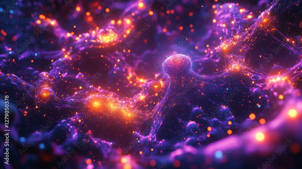 Fototapeta premium Visualizing machine learning an abstract exploration in digital art virtual space graphic design conceptual framework