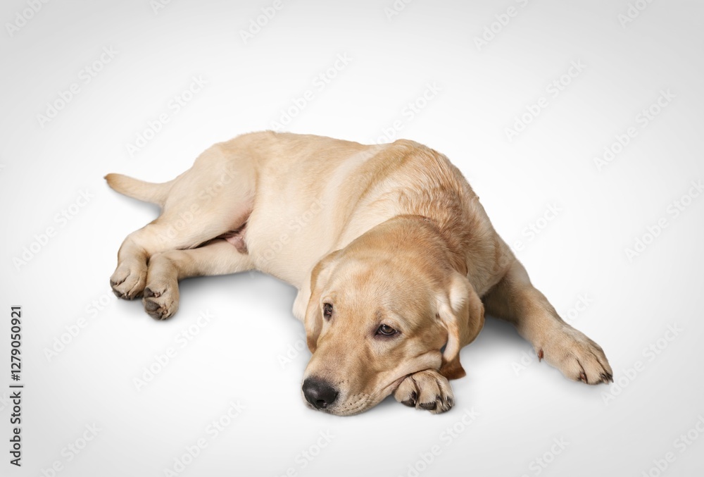 Adorable cute smart sad dog posing Adorable cute smart sad dog posing