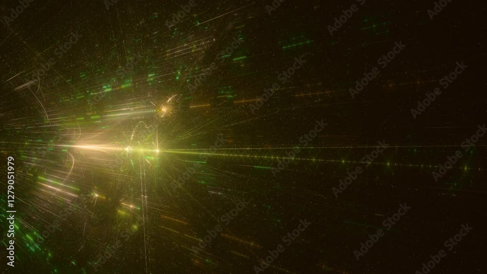 Digitaler Datenstrom - schnelles Internet, Energie, Forschung, Wissenschaft, Innovation, Technologie, Computer, Netzwerk, Kommunikation, künstliche Intelligenz, Digitalisierung, goldgelb