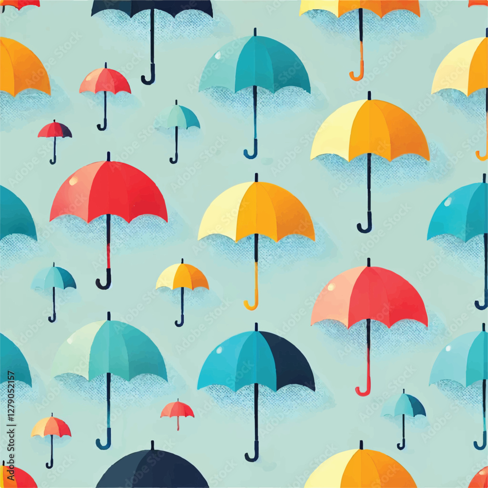 Under my Umbrellas Print Design in Vector Under my Umbrellas Print Design in Vector