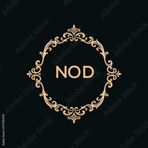 NOD Letter Initial Logo Design Template Vector Illustration
