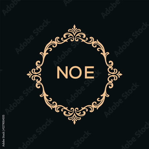 NOE Letter Initial Logo Design Template Vector Illustration
