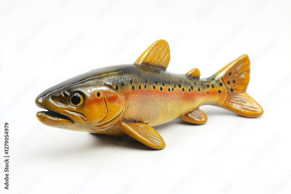 Naklejka premium Trout isolated on white background. 