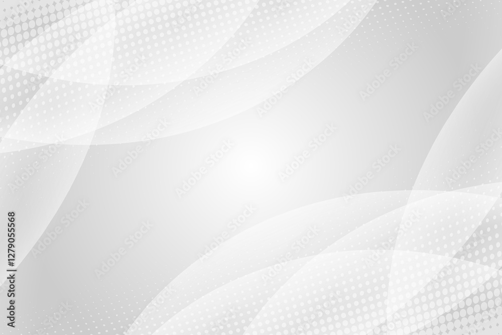 Modern White Geometric Background With Halftone. Technology Wallpaper. Vector Illustration. Abstract Business Banner Modern White Geometric Background With Halftone. Technology Wallpaper. Vector Illustration. Abstract Business Banner