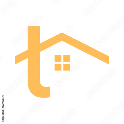 A colorful house logo representing a real estate concept, isolated on a transparent PNG background, ideal for branding, marketing, and property related designs.

