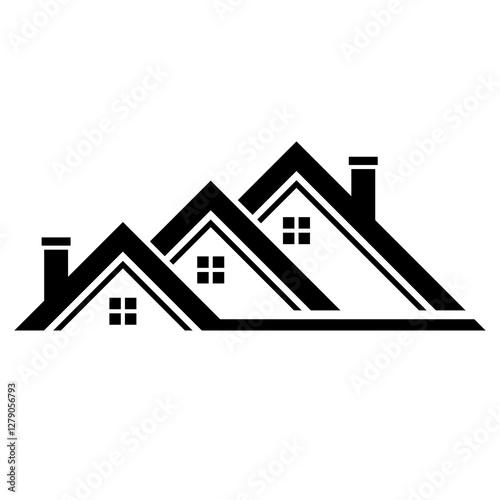 A simple house icon on a white background, representing a real estate concept. The PNG format with an isolated background is perfect for property listings, marketing, and real estate branding.

