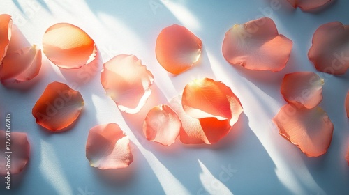 Soft Rose Petals with Gentle Light and Shadow