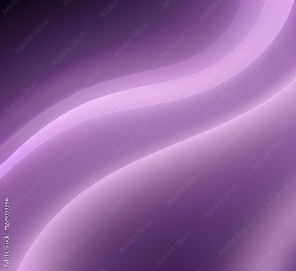 Light purple wave abstract background. Gradient. The surface texture of the fabric is firm. Dark colored background with space for design.generative ai