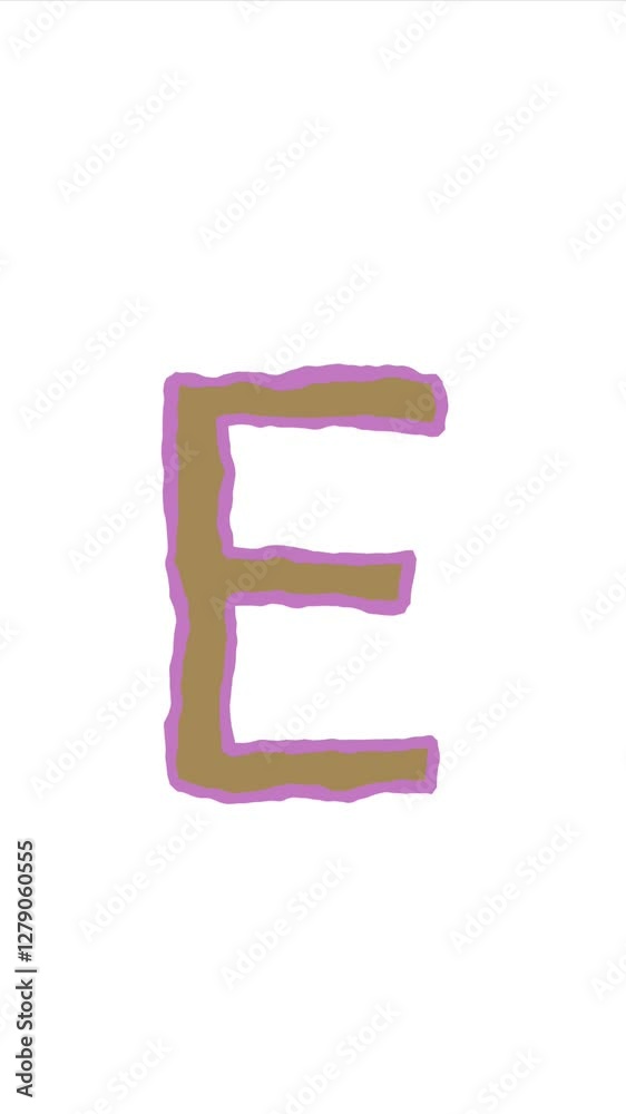 The letter E animated text with fractal warp effect, mocha mouse and purple basil The letter E animated text with fractal warp effect, mocha mouse and purple basil
