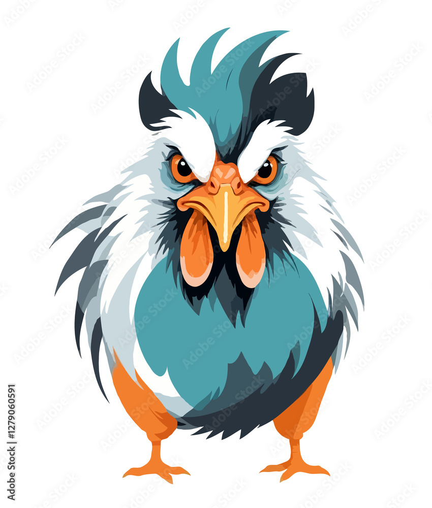 Rooster Vector Art with Vibrant Colour Illustration Rooster Vector Art with Vibrant Colour Illustration