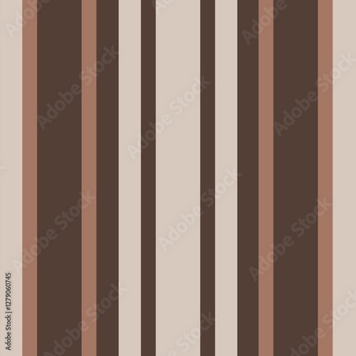 Three colour stripe with varied widths in shades of brown 