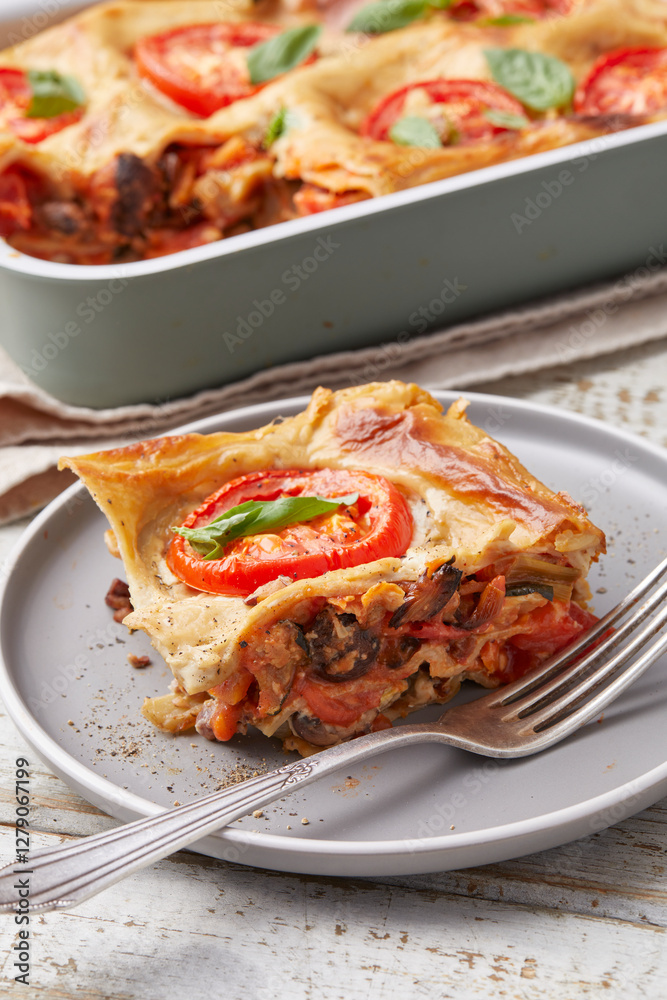Tempeh and Vegetable Lasagne Tempeh and Vegetable Lasagne