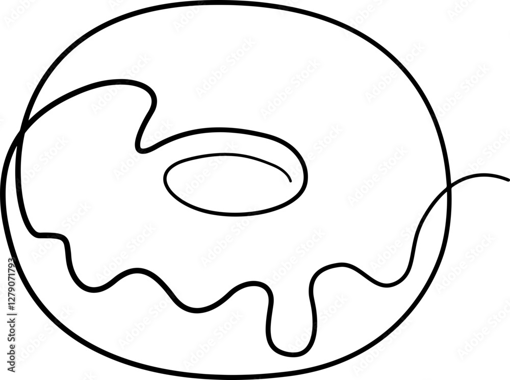 donut line art logo dessert donut line art logo dessert