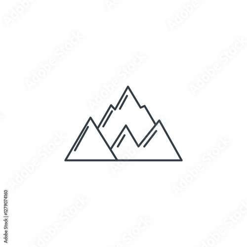 Mountain icon symbol vector illustration isolated on white background