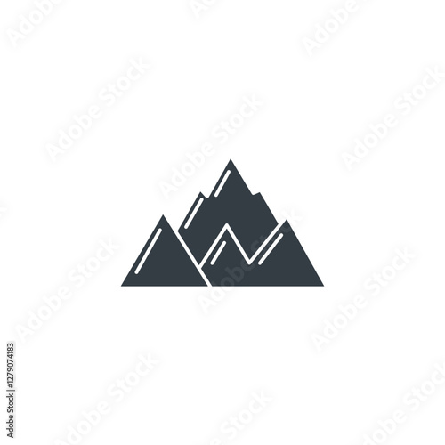 Mountain icon symbol vector illustration isolated on white background