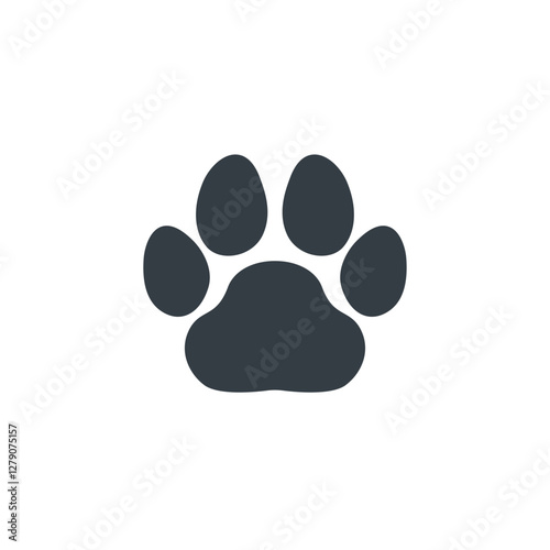 Animal Paw Print icon symbol vector illustration isolated on white background